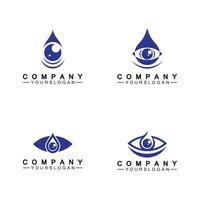 Eye drop logo icon design template vector