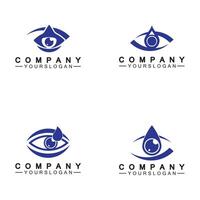 Eye drop logo icon design template vector