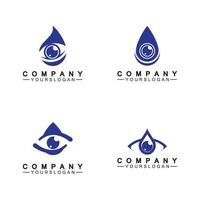 plantilla de diseño de icono de logotipo de gota de ojo vector