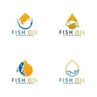 Fish oil logo vector illustration template.