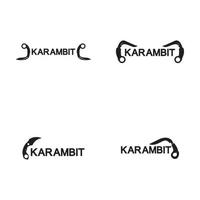 plantilla de vector de diseño de logotipo de icono de cuchillo de karambit