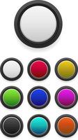 colección de iconos de colores de forma redonda en blanco vector