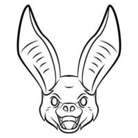 Bat Head Illustration vector