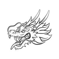 Dragon Head Illustration vector