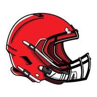 Red Helmet Football Design vector