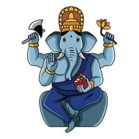 diseño de ilustración de vector de ganesha