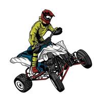 ATV Moto Rider Illustration vector