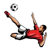 ilustración de jugador de fútbol vector
