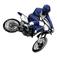 Blue Moto Cross Rider vector