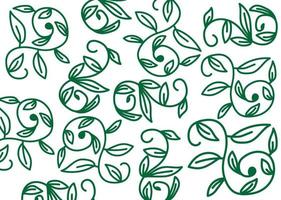Flowers Leafes Pattern Banner Background vector