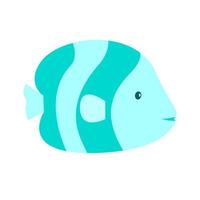 cute sea animal illustration with gradient color vector