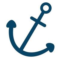 Boat anchor simple illustration in flat style vector