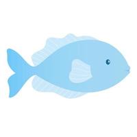 cute sea animal illustration with gradient color vector