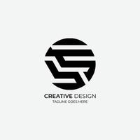 ts diseño de logotipo vectorial minimalista y moderno adecuado para empresas y marcas vector