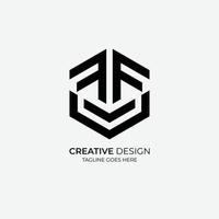 ff diseño de logotipo vectorial minimalista y moderno adecuado para empresas y marcas vector