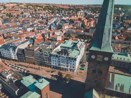 Aarhus Cathedral in Aarhus, Denmark by drone photo