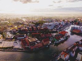 Aerial View of the Polish city of Gdansk photo