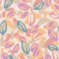 Vector leaf nature themed illustration seamless repeat pattern