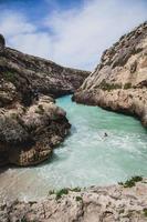 Views of Wied il-Ghasri in Gozo, Malta photo