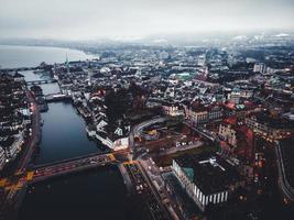 Aerial photo of Zurich, Switerland by drone