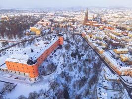 uppsala, suecia como se ve en el invierno foto