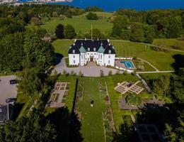 Marselisborg Castle in Aarhus, Denmark by Drone photo