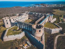 Borgholm Castle as seen in Oland, Sweden photo