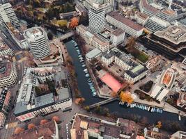 Aerial photo of Zurich, Switerland by drone