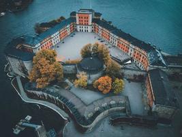 Vaxholm Castle by Drone in Vaxholm, Sweden photo