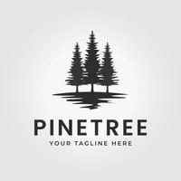 simple pine tree logo icon design illustration vector