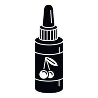 Electronic cigarette bottle liquid icon, simple style vector