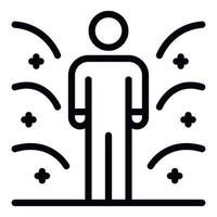 Man web marketing icon, outline style vector