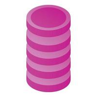 Wifi cylinder icon, isometric style vector