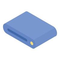 Blue router icon, isometric style vector