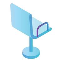 Computer chair icon, isometric style vector