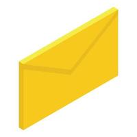 icono de correo, estilo isométrico vector