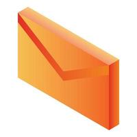 Mail letter icon, isometric style vector