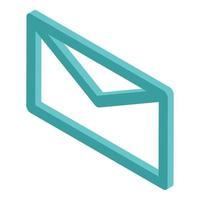 Mail sign icon, isometric style vector