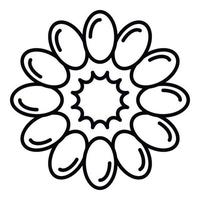 Top view raspberry icon, outline style vector