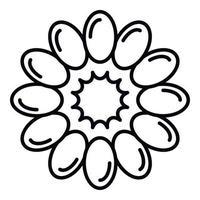 Top view raspberry icon, outline style vector