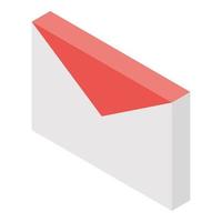 icono de correo, estilo isométrico vector