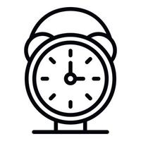 Alarm clock icon, outline style vector