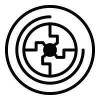 icono de alquimia circular, estilo de esquema vector