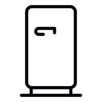 Refrigerator icon, outline style vector