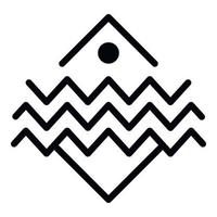 Esoteric alchemy icon, outline style vector