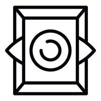 Magic alchemy icon, outline style vector