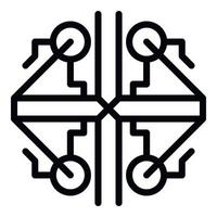 Ancient alchemy icon, outline style vector