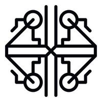 Ancient alchemy icon, outline style vector