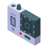 Action camera icon, isometric style vector