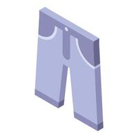 Man grey shorts icon, isometric style vector